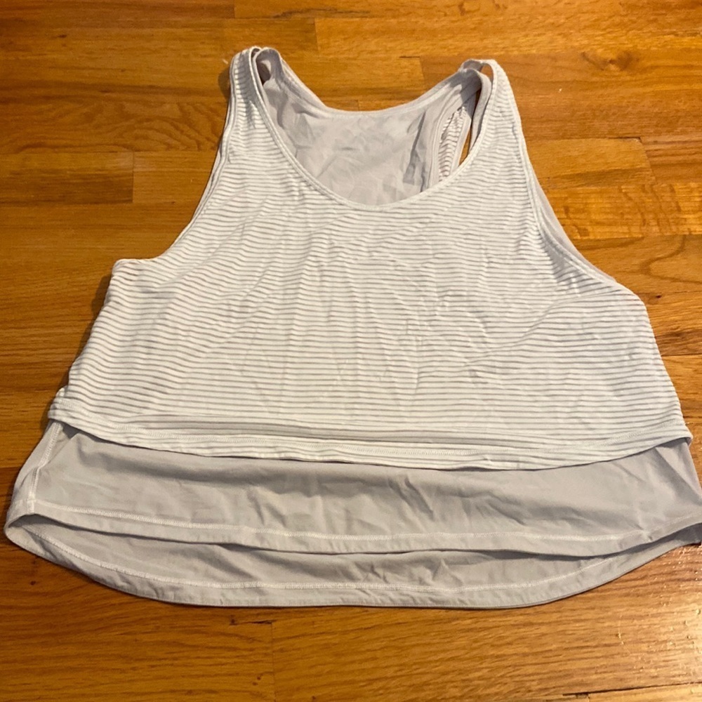 WOMEN’S lululemon tank top. White/gray. Size 4